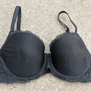 VS Dream Angels Demi Lined Black Bra Size 38C EUC